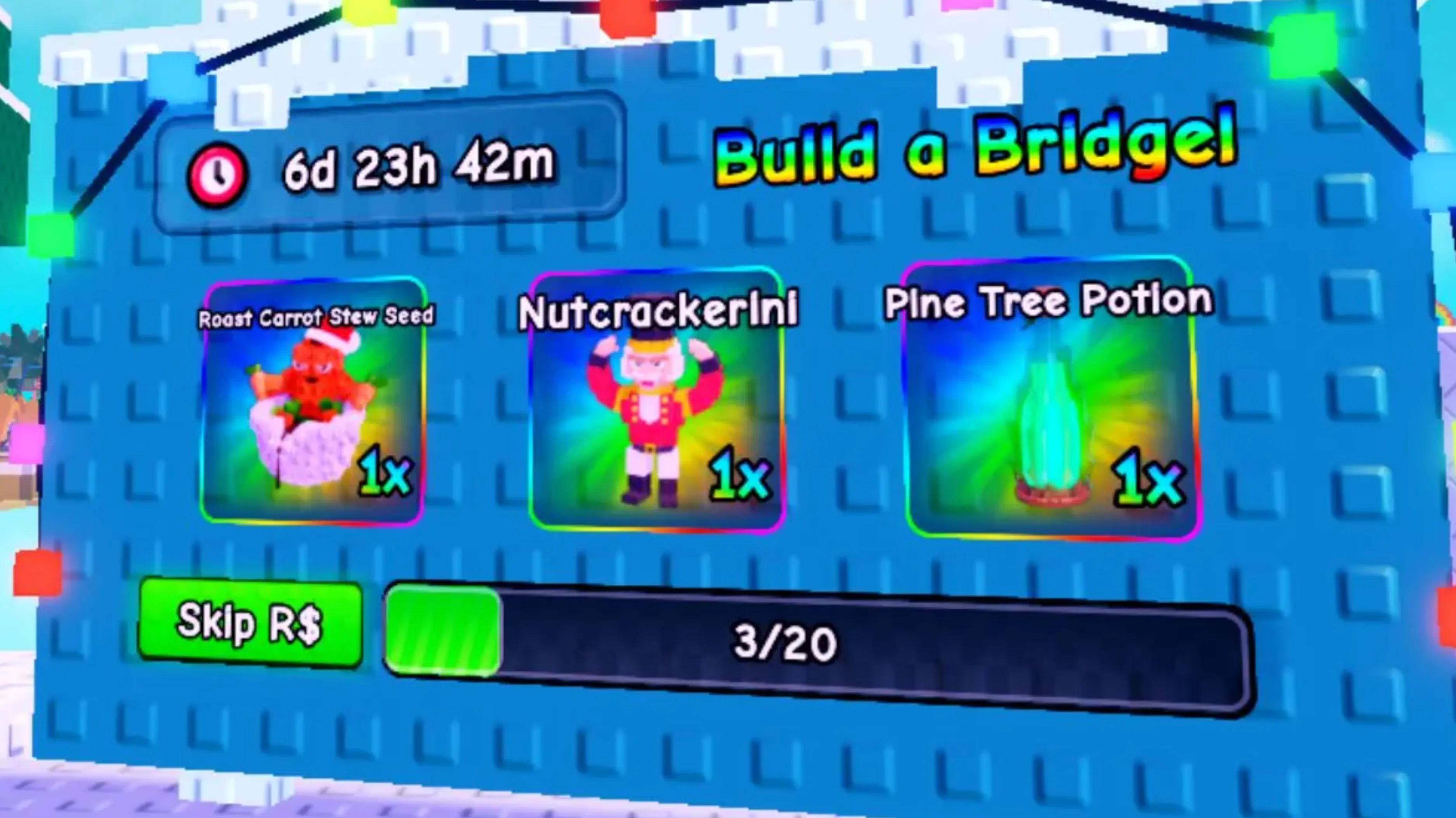 All Plants vs Brainrots Snow Bridge Event Rewards